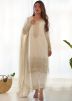 White Embroidered Chiffon Salwar Suit Set