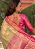 Golden Zari Woven Saree In Tussar Silk
