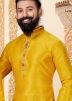 Father & Son Readymade Yellow Kurta Churidaar Set