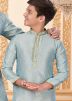 Blue Father & Son Readymade Woven Kurta Pajama