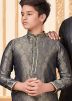 Grey Father & Son Readymade Kurta Churidaar Set