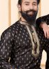 Black Father & Son Readymade Kurta Pajama