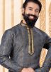 Father & Son Grey Readymade Kurta Churidaar Set