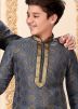 Father & Son Grey Readymade Kurta Churidaar Set