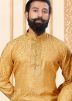 Yellow Father & Son Readymade Dhoti Kurta Set