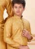 Yellow Father & Son Readymade Dhoti Kurta Set