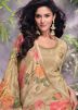 Golden Floral Print Sharara Suit Set