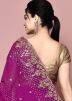 Blue Handwork Saree In Georgette