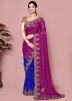 Blue Handwork Saree In Georgette