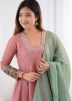 Pink Sequin Embroidered Anarkali Suit Set