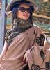 Brown Printed Satin Saree With blouse