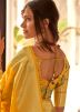 Yellow Art Silk Saree In Zari Woven Work