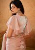 Baby Pink Pre-Stitched Lehenga Style Saree