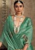 Grey Silk Saree In Printed Work