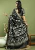 Black Zari Woven Art Silk Saree