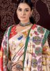 Multicolor Digital Printed Saree In Pashmina