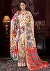 Multicolor Digital Printed Saree In Pashmina