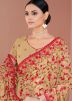 Beige Georgette Resham Embroidered Saree