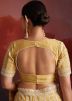 Mustard Yellow Embroidered Saree In Organza