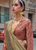 Beige Printed Saree In Viscose Silk