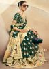 Green Woven Georgette Saree & Blouse