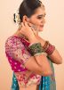 Blue Paithani Silk Saree In Woven Work
