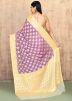 Purple Woven Saree In Georgette