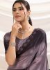Shaded Mauve Purple Stone Work Saree
