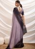 Shaded Mauve Purple Stone Work Saree