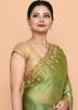 Green Handwork Saree in Organza