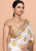 White Zari Woven Saree In Kanjivaram Silk