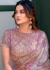 Beige Embroidered Saree In Net