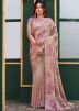 Beige Embroidered Saree In Net