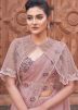 Dusty Pink Pre-Stitched Embellished Saree