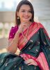 Green Paithani Silk Zari Woven Saree