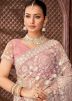 Pink Sequin Work Saree In Net