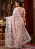 Pink Sequin Work Saree In Net