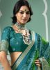 Blue Bandhej Print Silk Saree