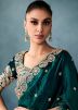 Gren Embroidered Tussar Silk Saree