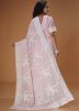 Light Pink Embroidered Saree & Blouse