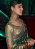 Green Zari Woven Saree & Blouse In Silk