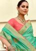 Green Zari Woven Saree In Dola Silk