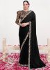 Black Embroidered Saree With Blouse