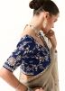 Grey Scalloped Border Organza Saree