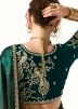 Shaded Green Embroidered Saree