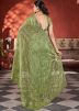 Green Net Saree In Sequins Work