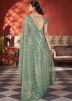 Grey Sequins Work Tissue Saree