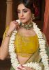 Sage Green Saree In Woven Work