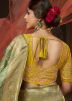Sage Green Saree In Woven Work