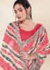 Multicolor Georgette Saree In Bandhej Print